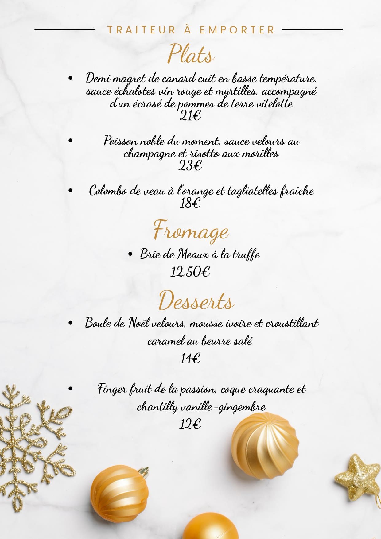 Menu de Noël 2025, page 3